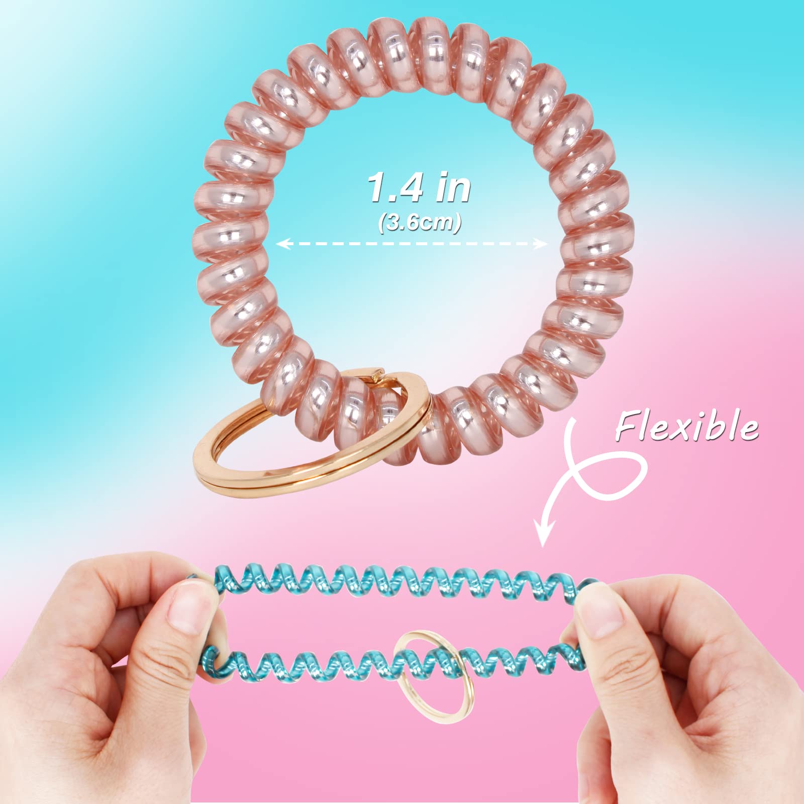 BIHRTC wrist coil keyholder close-up shows soft elastic for comfortable wear