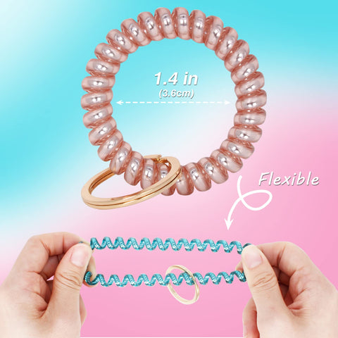 BIHRTC wrist coil keyholder close-up shows soft elastic for comfortable wear