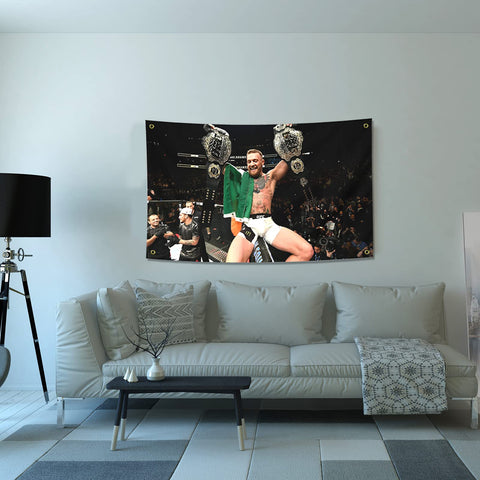 BIiaiue Conor McGregor flag a great gift for fans.