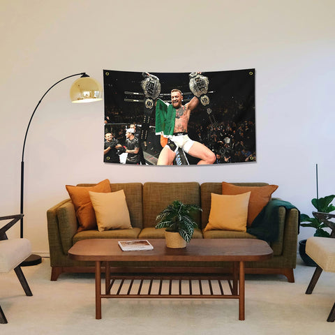 BIiaiue Conor McGregor flag crisp printing boosts long-lasting display.