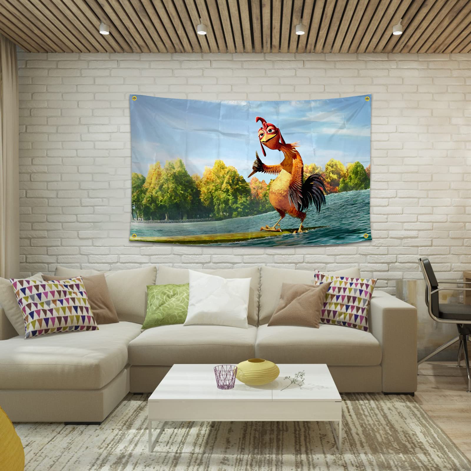 BIiaiue Durable polyester tapestry with brass grommets for long-lasting hanging.