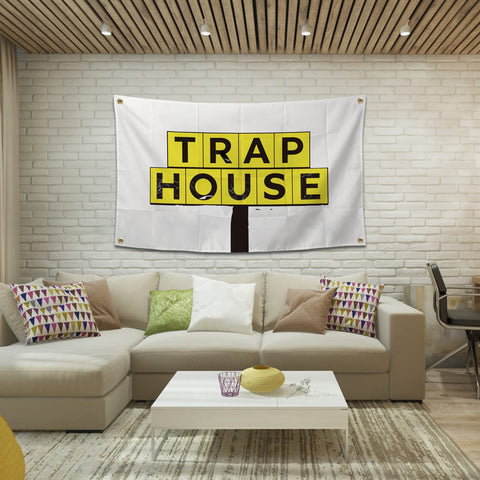 BIiaiue Trap House Flag 3x5 feet for bold, roomy dorm decor.