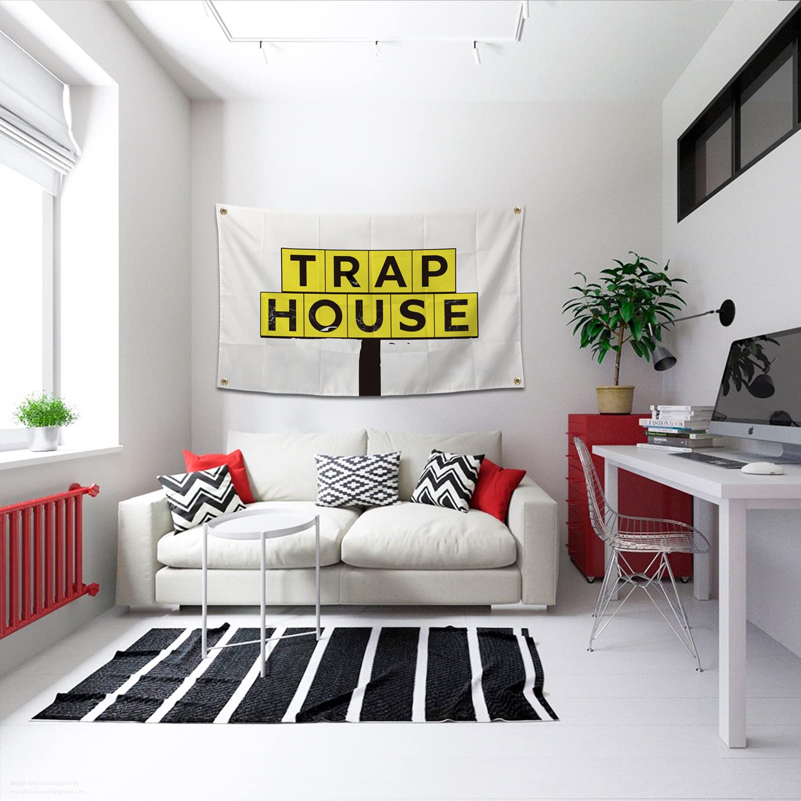 BIiaiue Trap House Flag makes a thoughtful gift for students and friends.