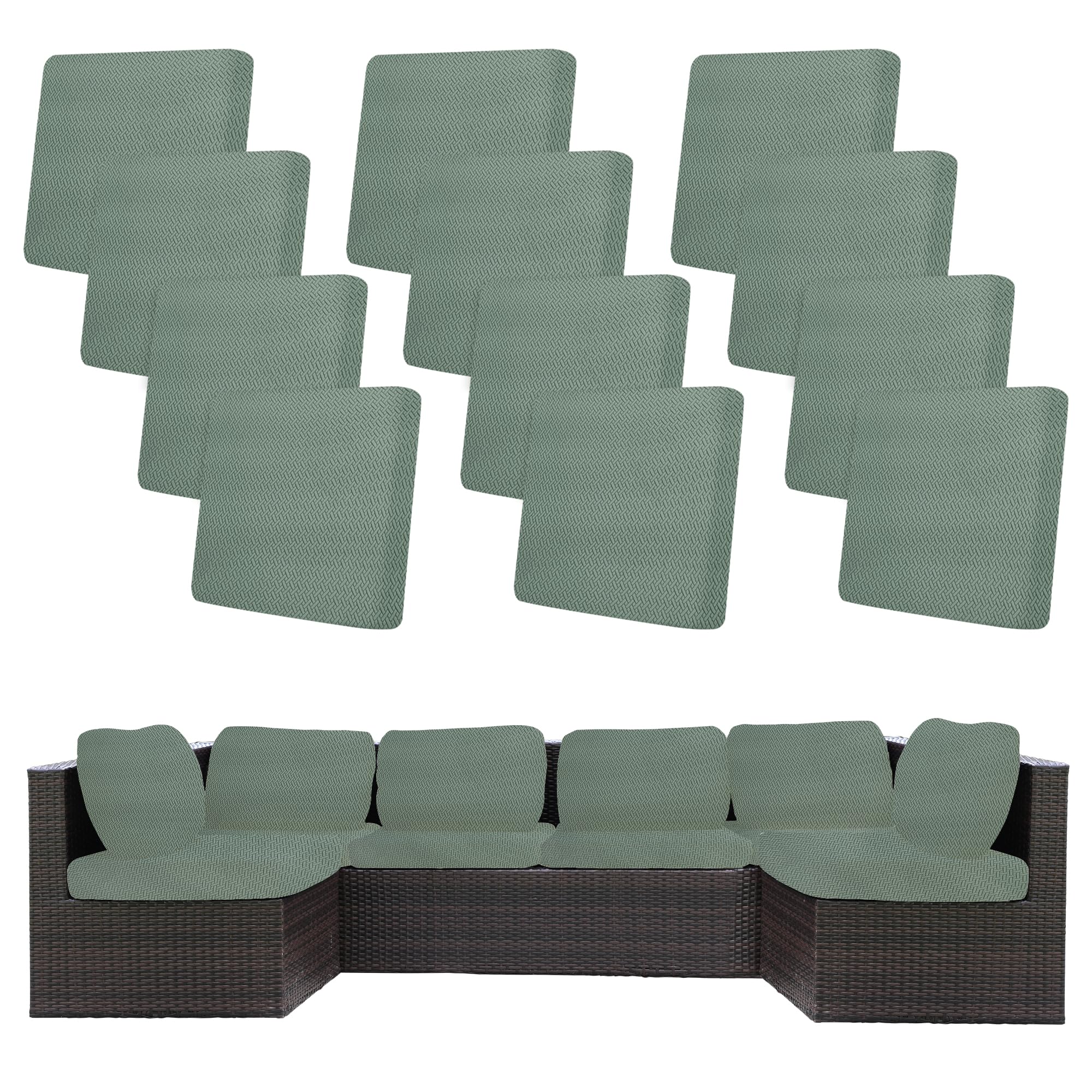 BIETYONE 12pc stretch cushion covers on a sofa for quick refresh.