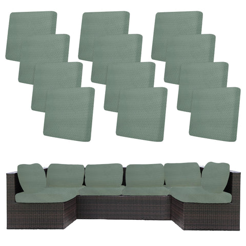 BIETYONE 12pc stretch cushion covers on a sofa for quick refresh.