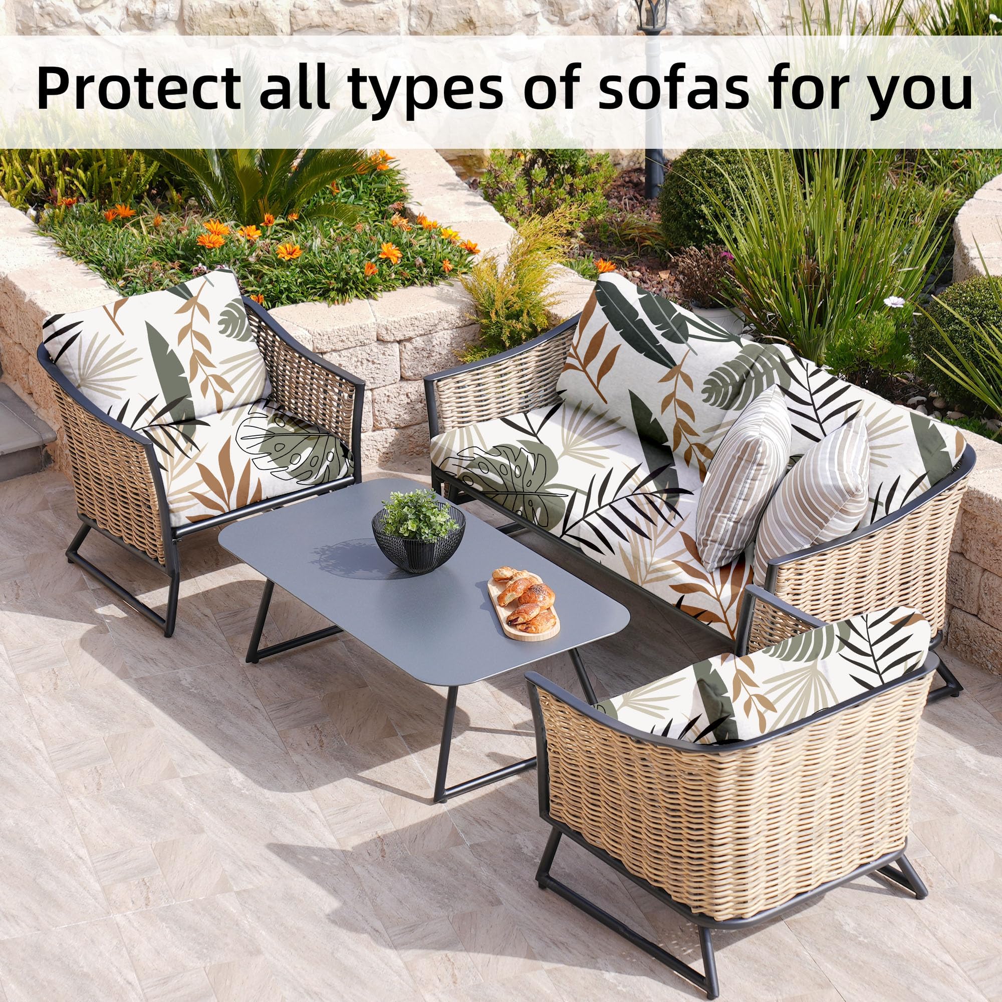 Biietyone cushion cover closeup shows soft, high-elastic fabric for easy fitting