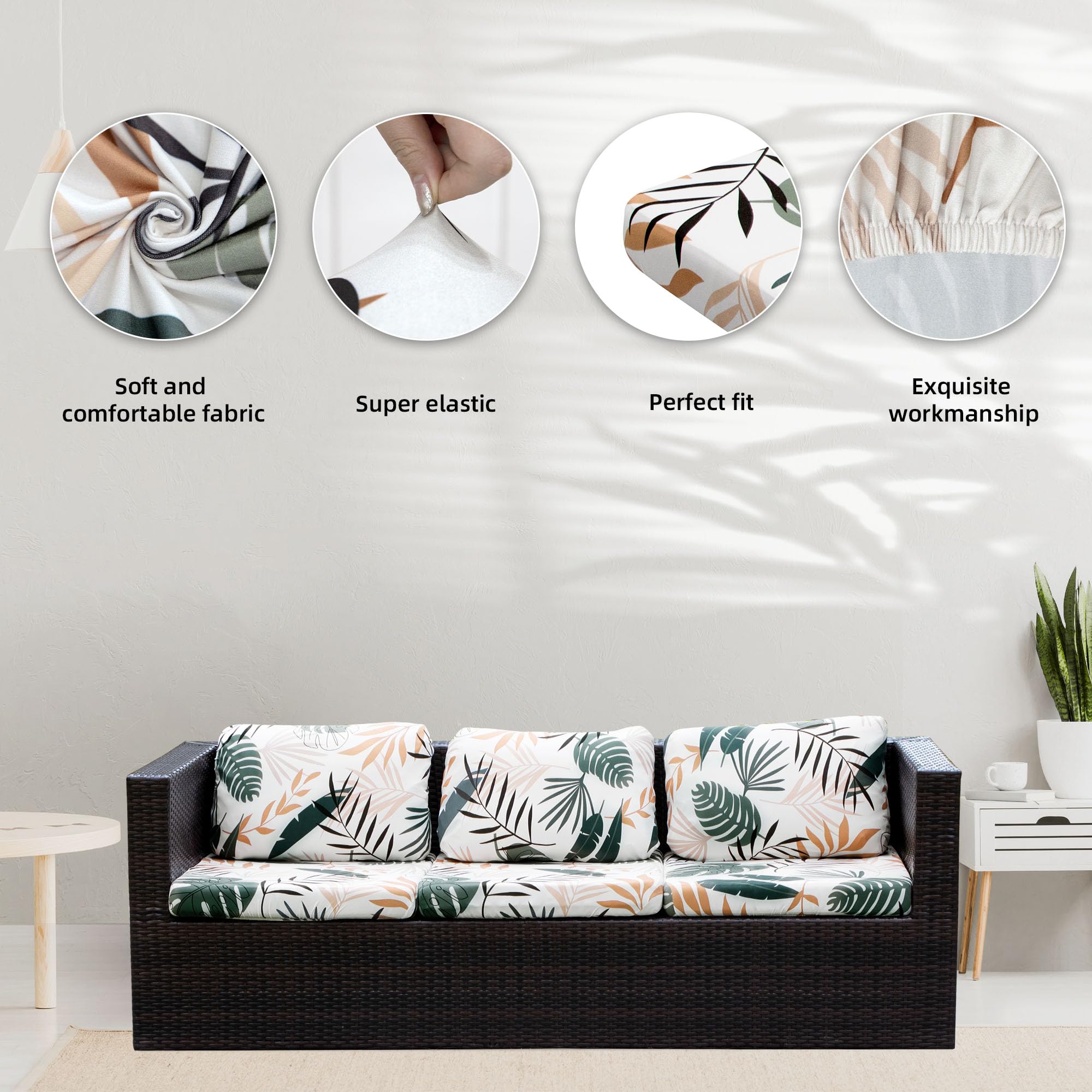 BIETYONE outdoor cushion cover in coconut trees adds seasonal color and flair