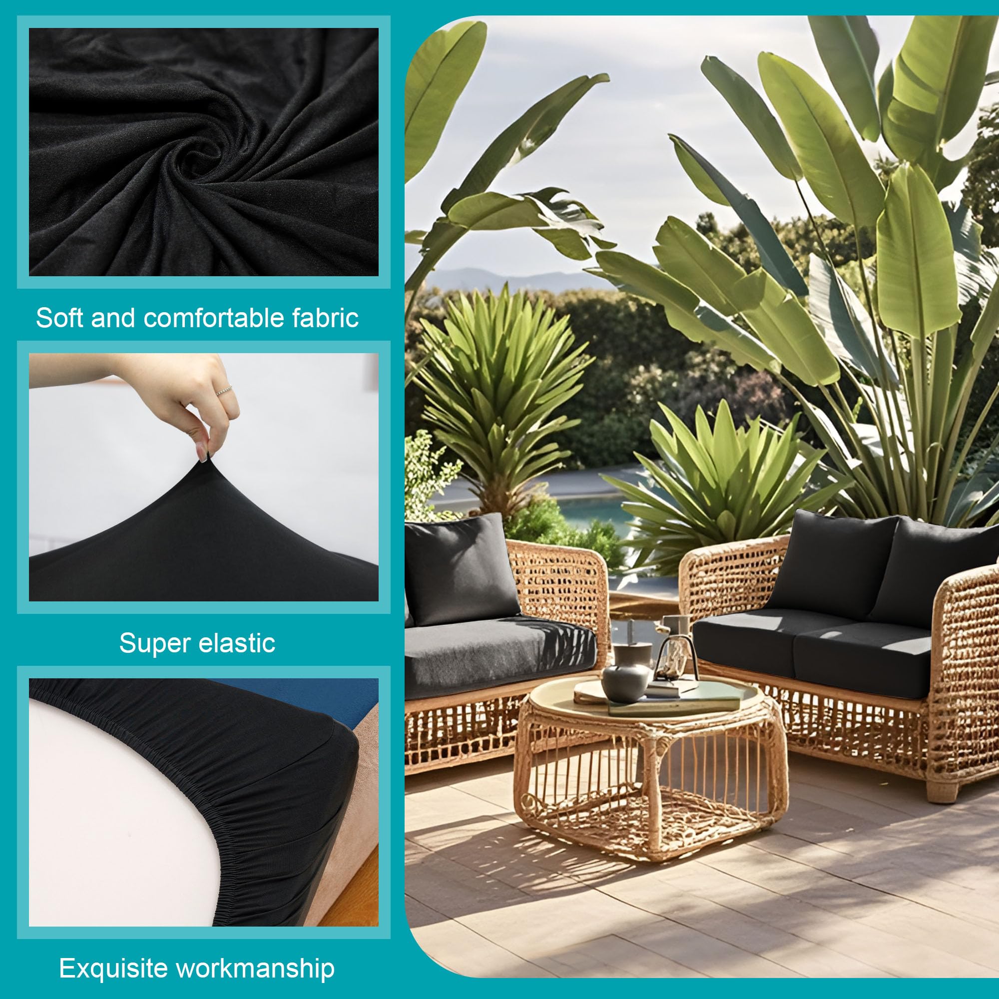 BIETYONE outdoor cushion cover fits chairs to sectionals for diverse setups.