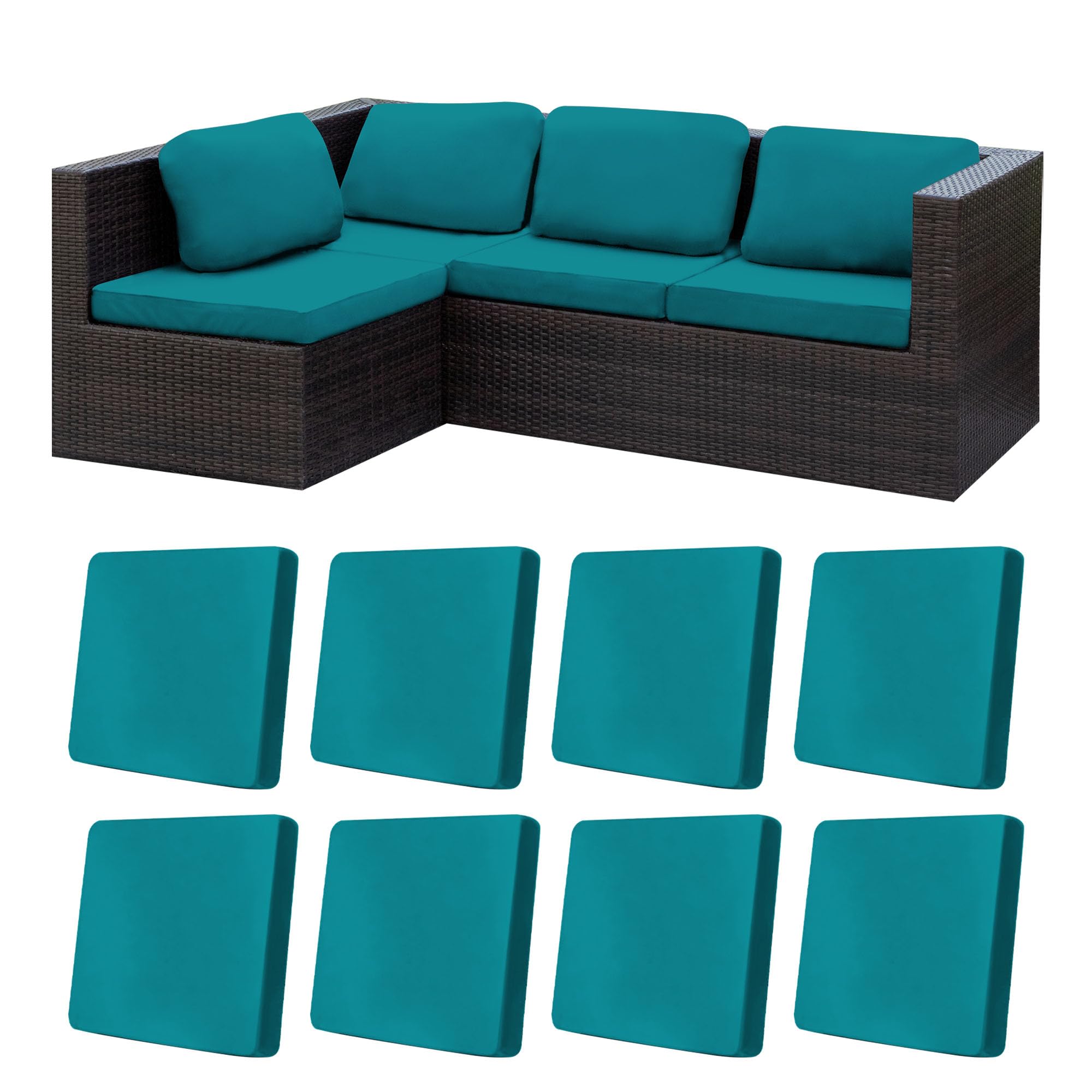 BIETYONE peacock-blue outdoor cushion cover protecting patio furniture with vibrant color