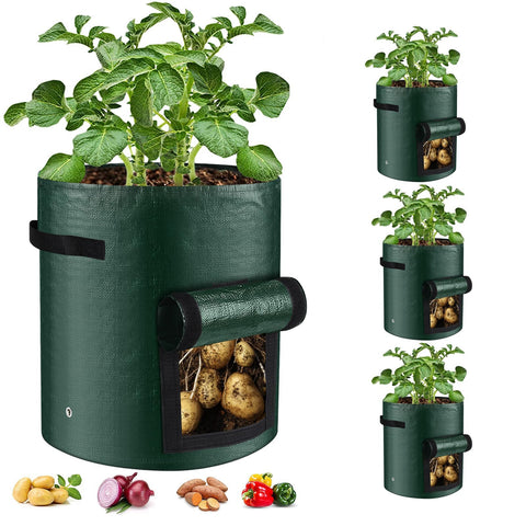 BIJOKETTEN 10-gallon grow bag with viewing window for easy root checks.