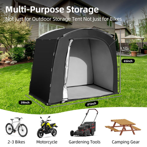 210D Oxford fabric of Bike Tent with waterproof coating.