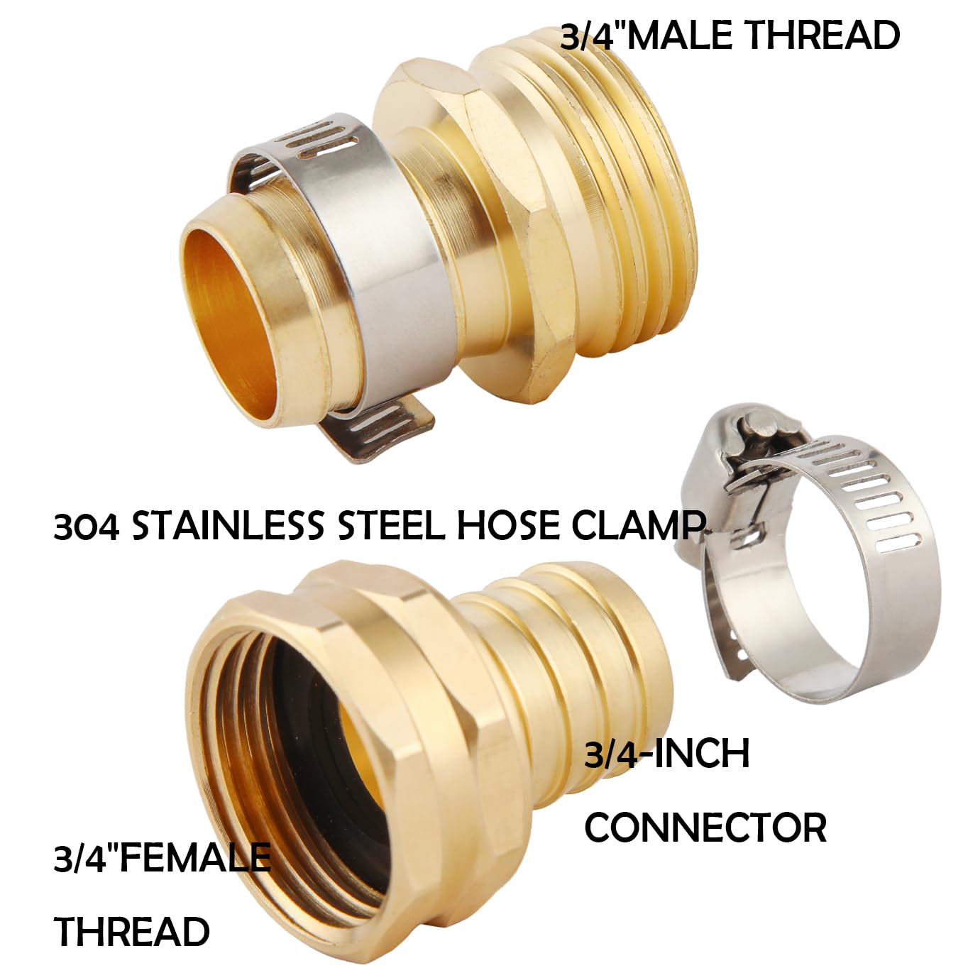 Bilal 3/4in GHT female connector ready for secure link