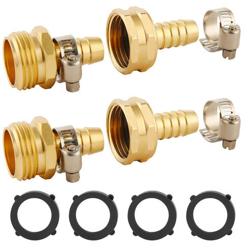 Bilal brass garden hose connector barbs for half-inch hose ensure durable, leak-free repairs.