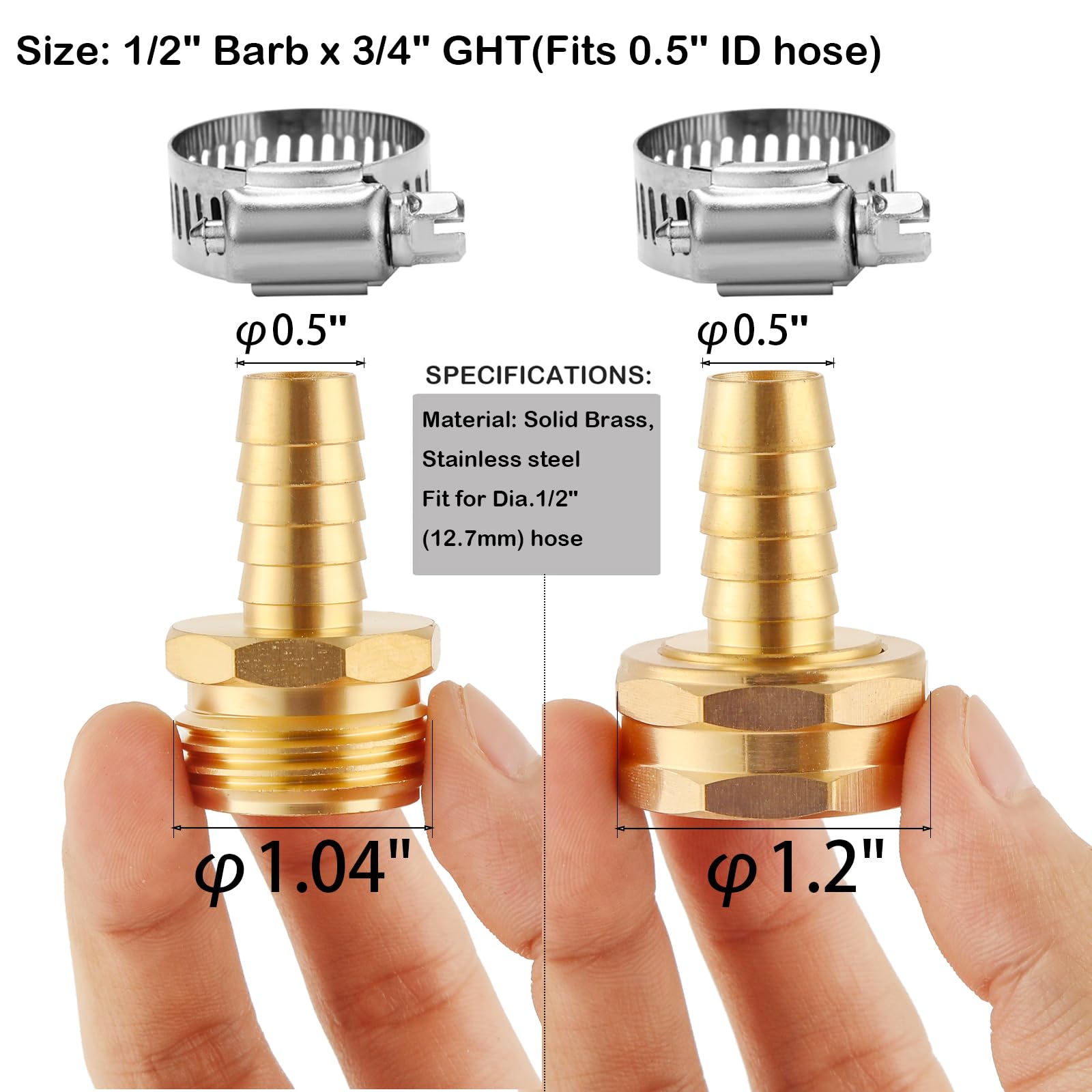 Bilal brass garden hose connector GHT adapter keeps outdoor hoses secure and sealed.