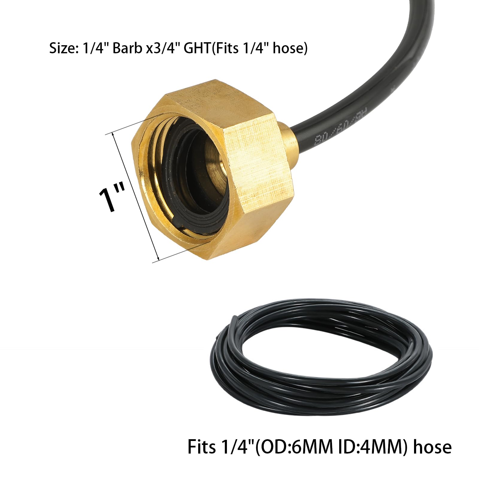 BILAL brass hose adapter installation on a faucet demonstrates easy setup.