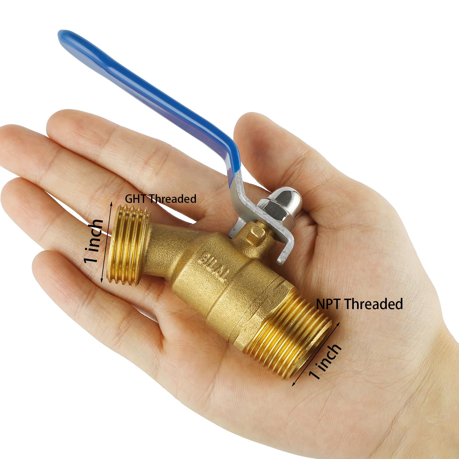 Bilal brass hose bib with long handle for easy on/off operation.