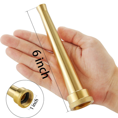 BILAL brass nozzle with 3-4 inch inlet connects quickly to standard hoses.
