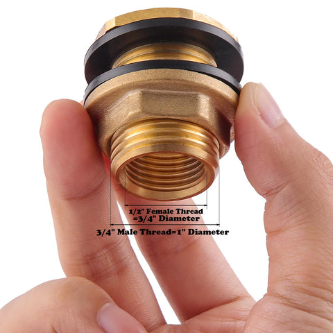 Bilal bulkhead fitting 12-npt-female closeup with sturdy seal potential.