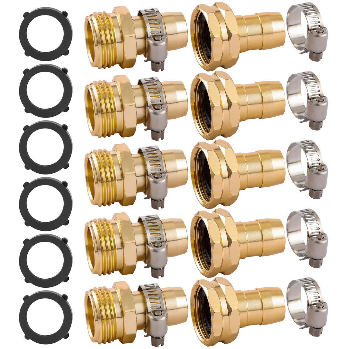 Bilal garden hose repair connector kit for quick leaks on 3/4 inch or 5/8 inch hoses