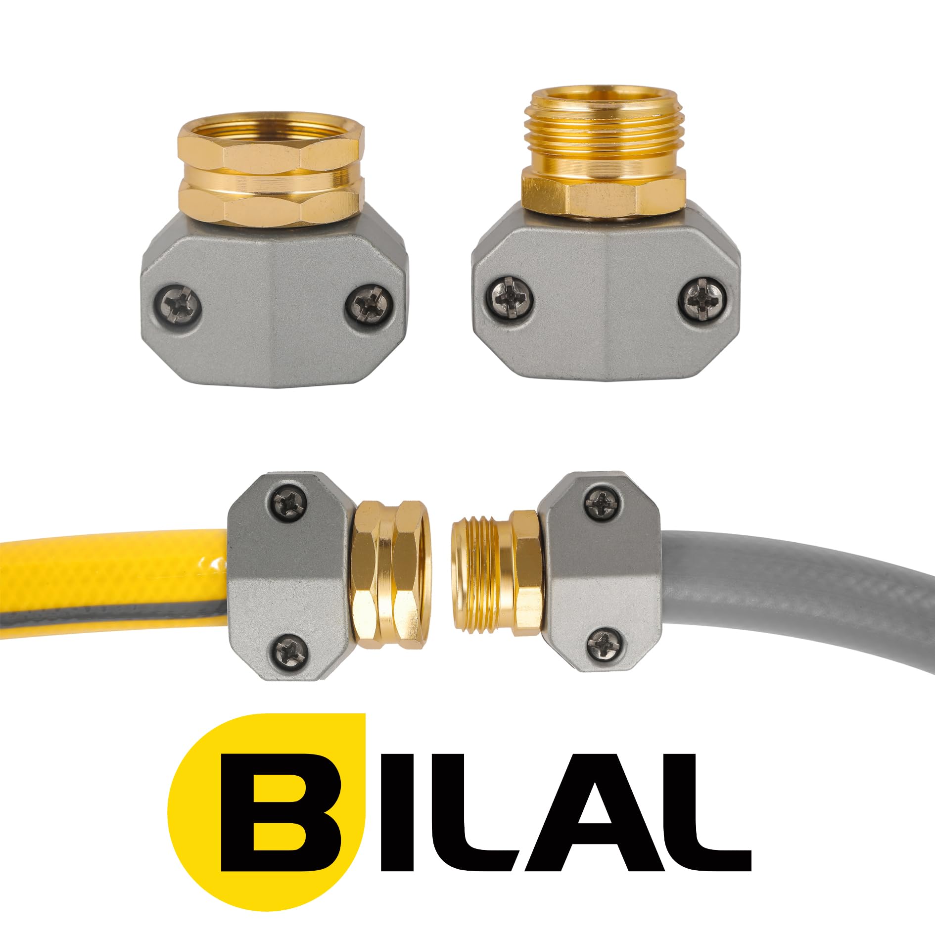 BILAL garden hose repair kit packaging showing complete inclusion and value.