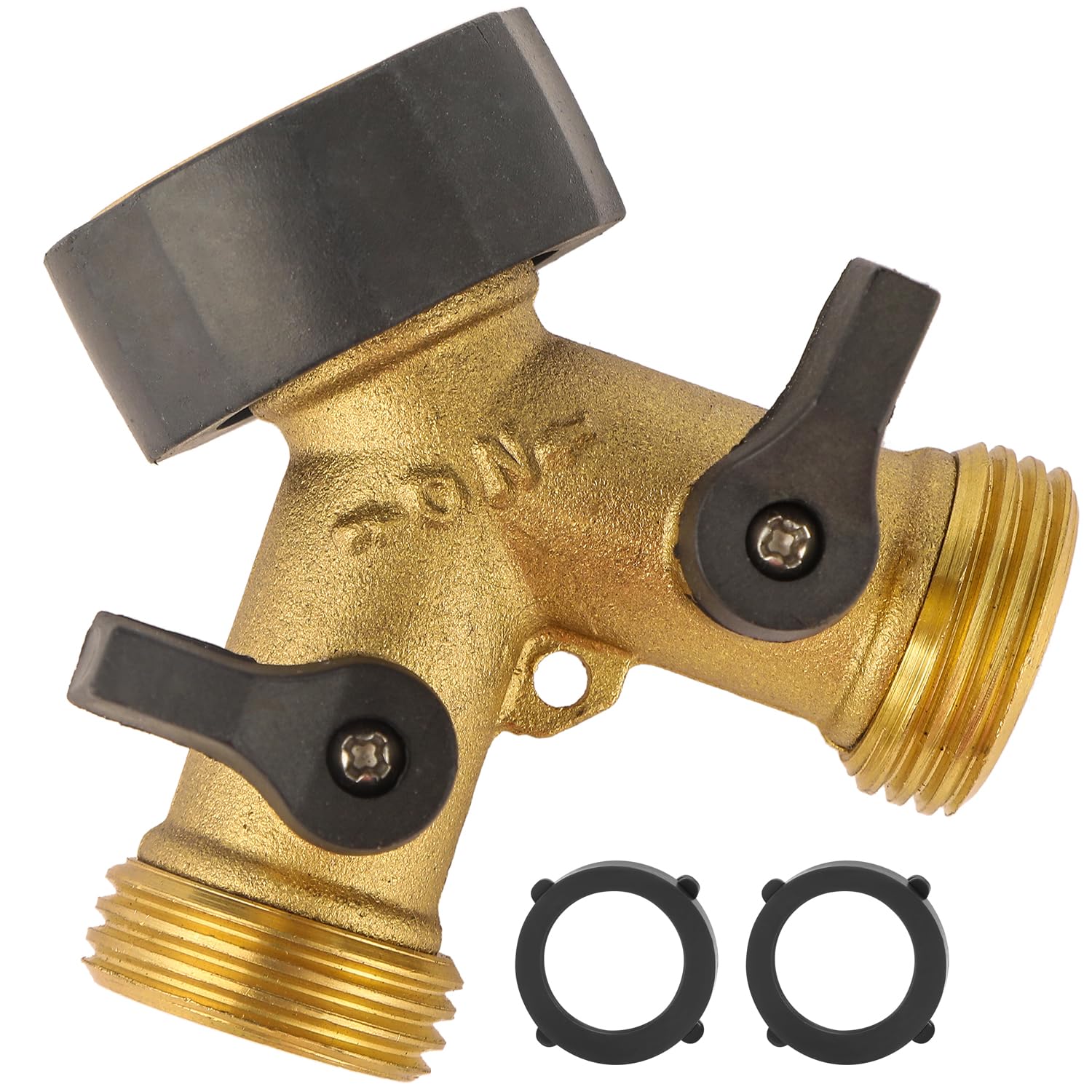 BILAL garden hose splitter two-way brass for durable irrigation