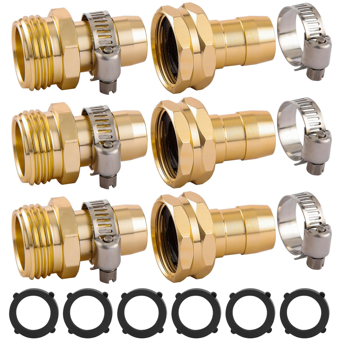 BILAL hose repair connector kit with 3 female adapters enables quick leak fixes
