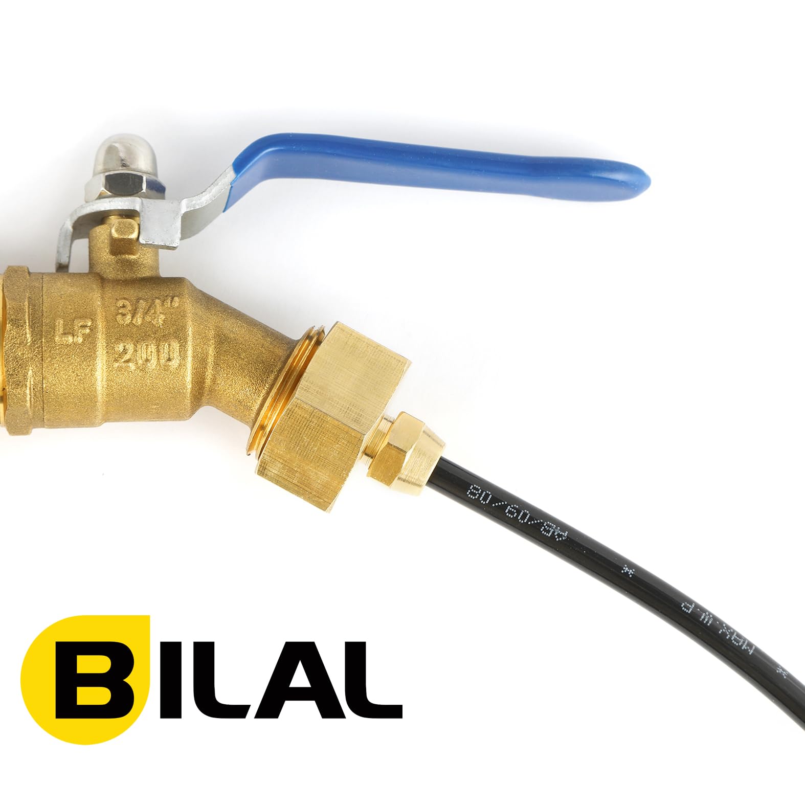 BILAL pack of three brass adapters for quick irrigation setup.