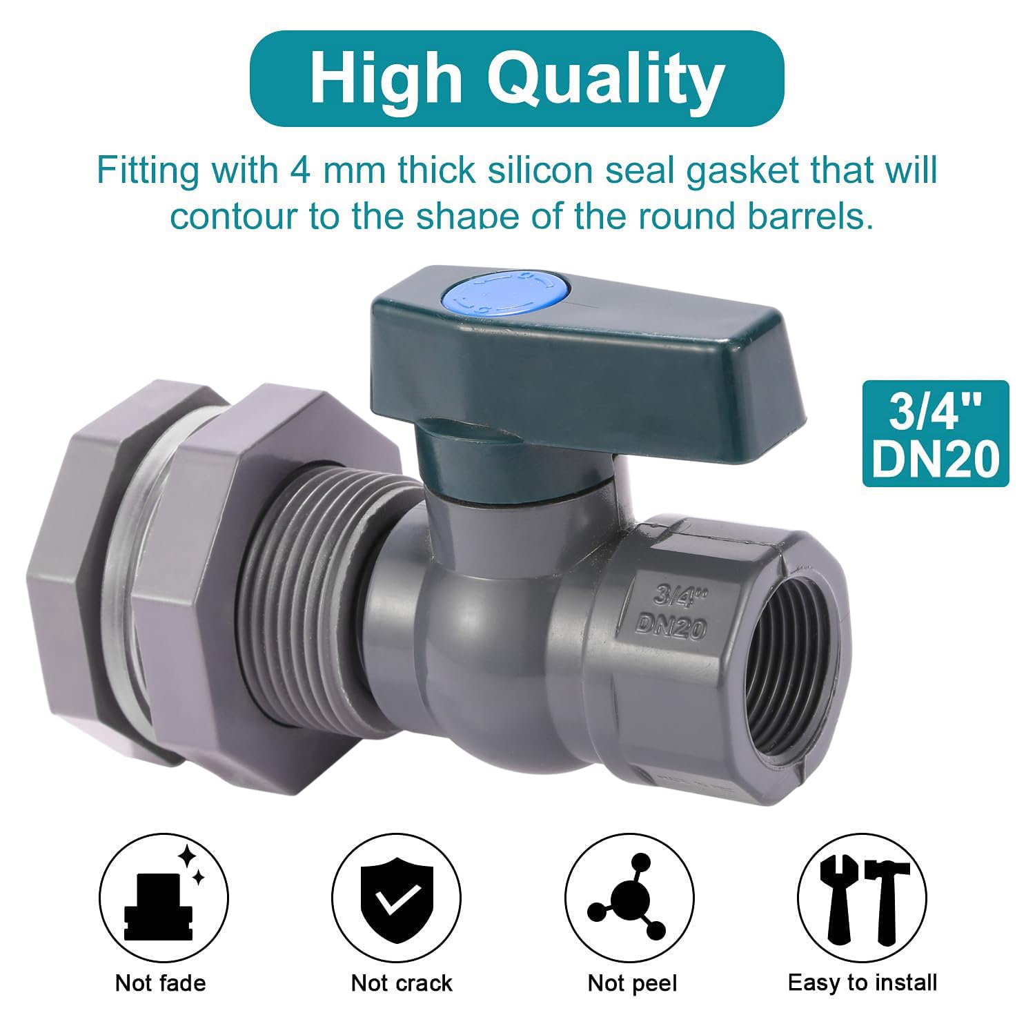 BILAL spigot washer creates a tight seal for durable operation.