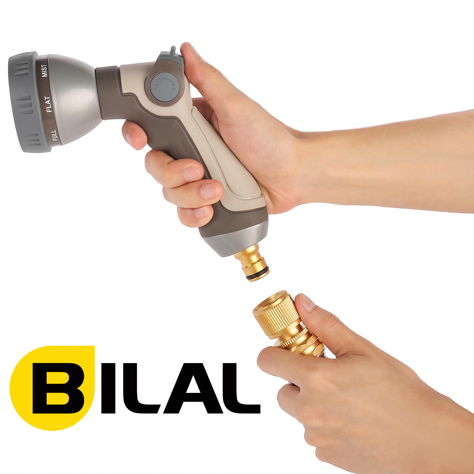 BILAL hose kit in action with faucet and nozzle.