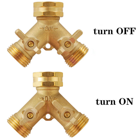 BILAL Y-splitter with shutoff valve enabling independent outlet control.