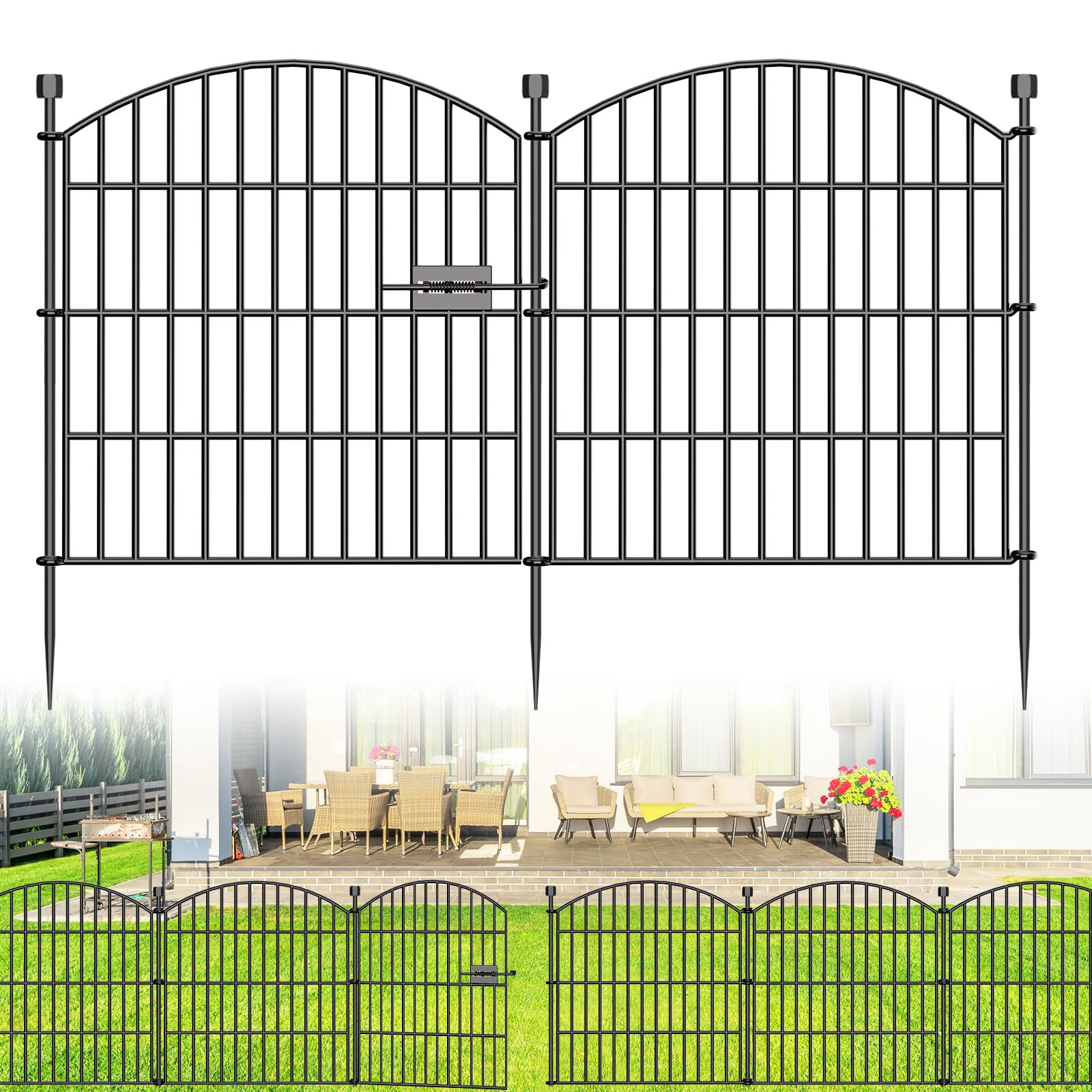 Bilibompa 10 panel no dig gate fence protects garden beds and simplifies setup.