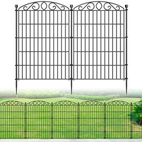 Bilibompa 12-panel garden fence tall 36 inch height protecting yards and flower beds.