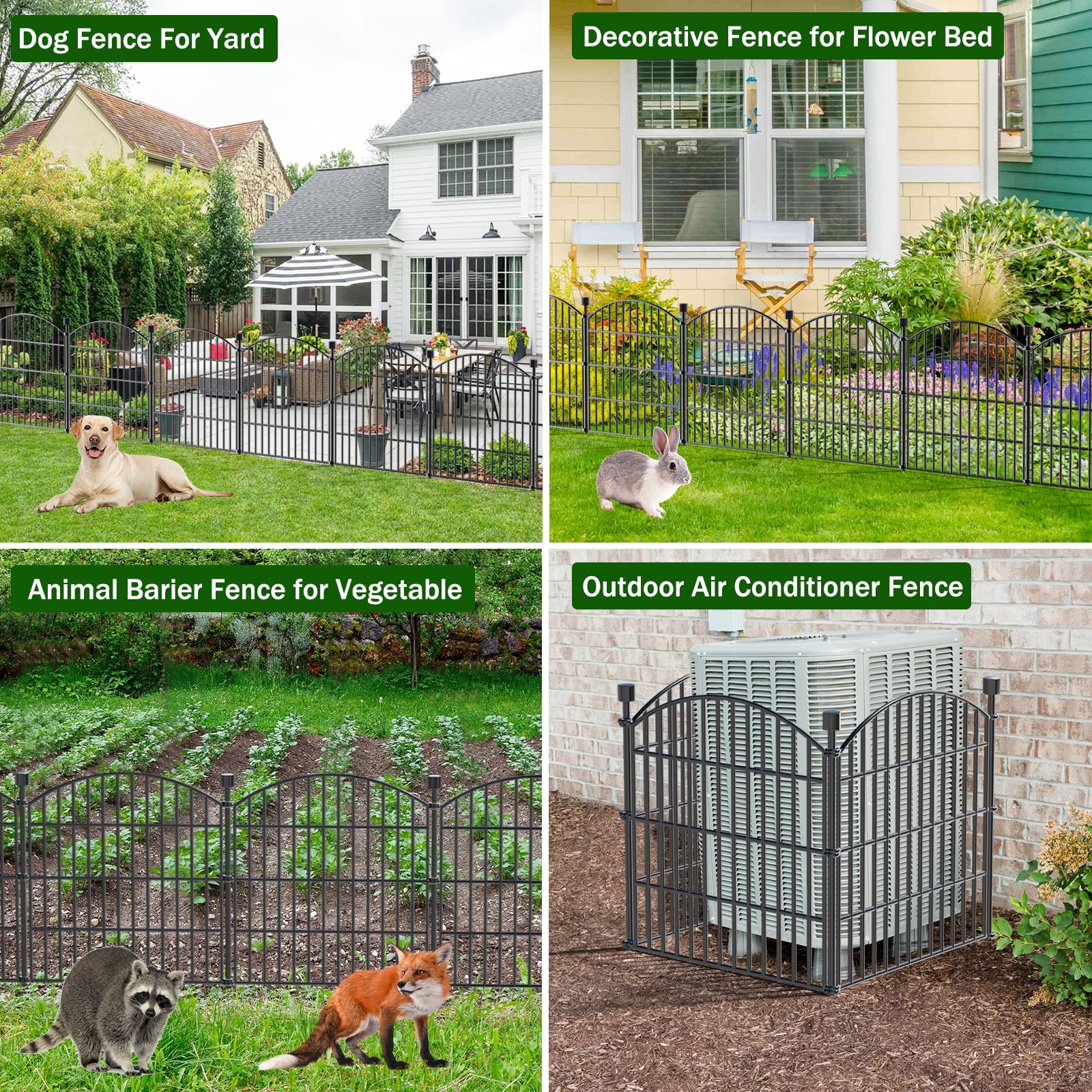 Bilibompa versatile border fence suits flower beds, vegetables, and pet areas.