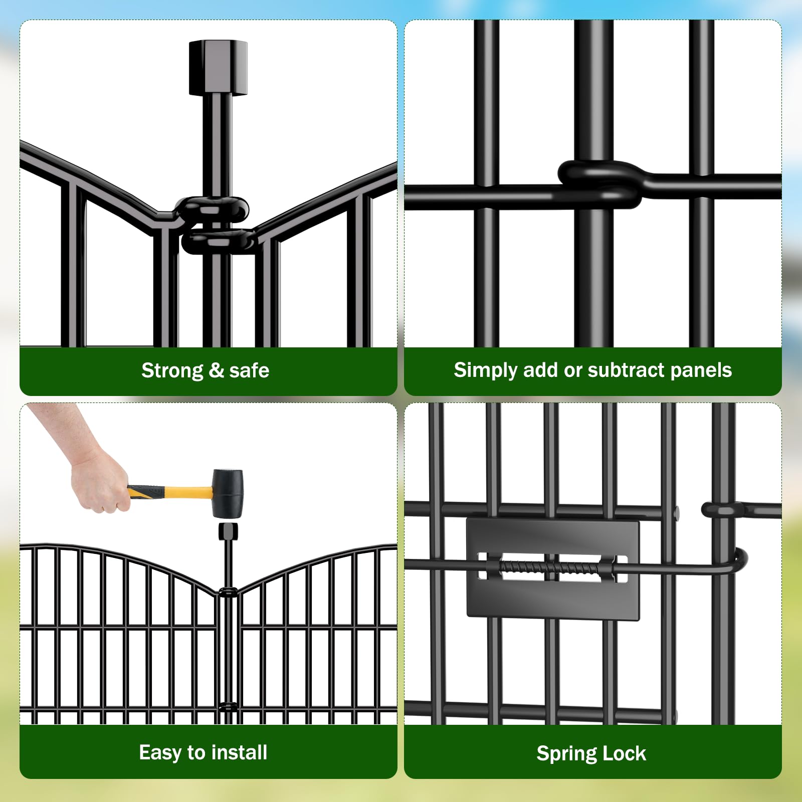 Bilibompa border fence used to enclose flower beds and borders