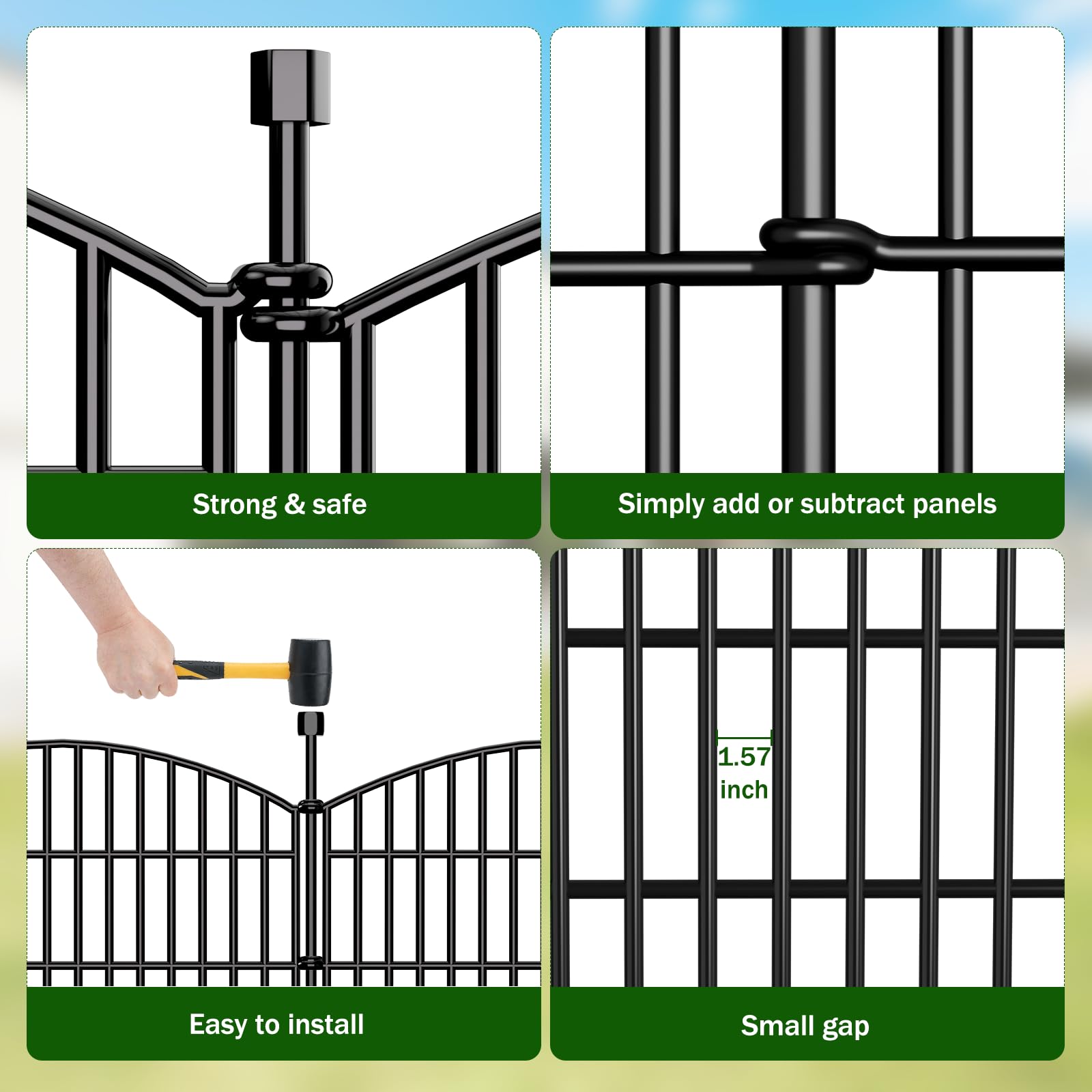 Bilibompa decorative yet functional garden fence detail