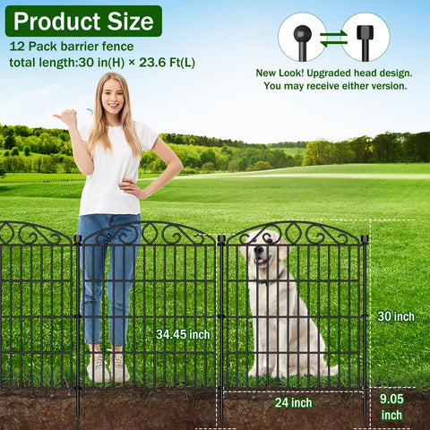 Bilibompa Garden Fence 12-Panel no-dig installation with rustproof stakes