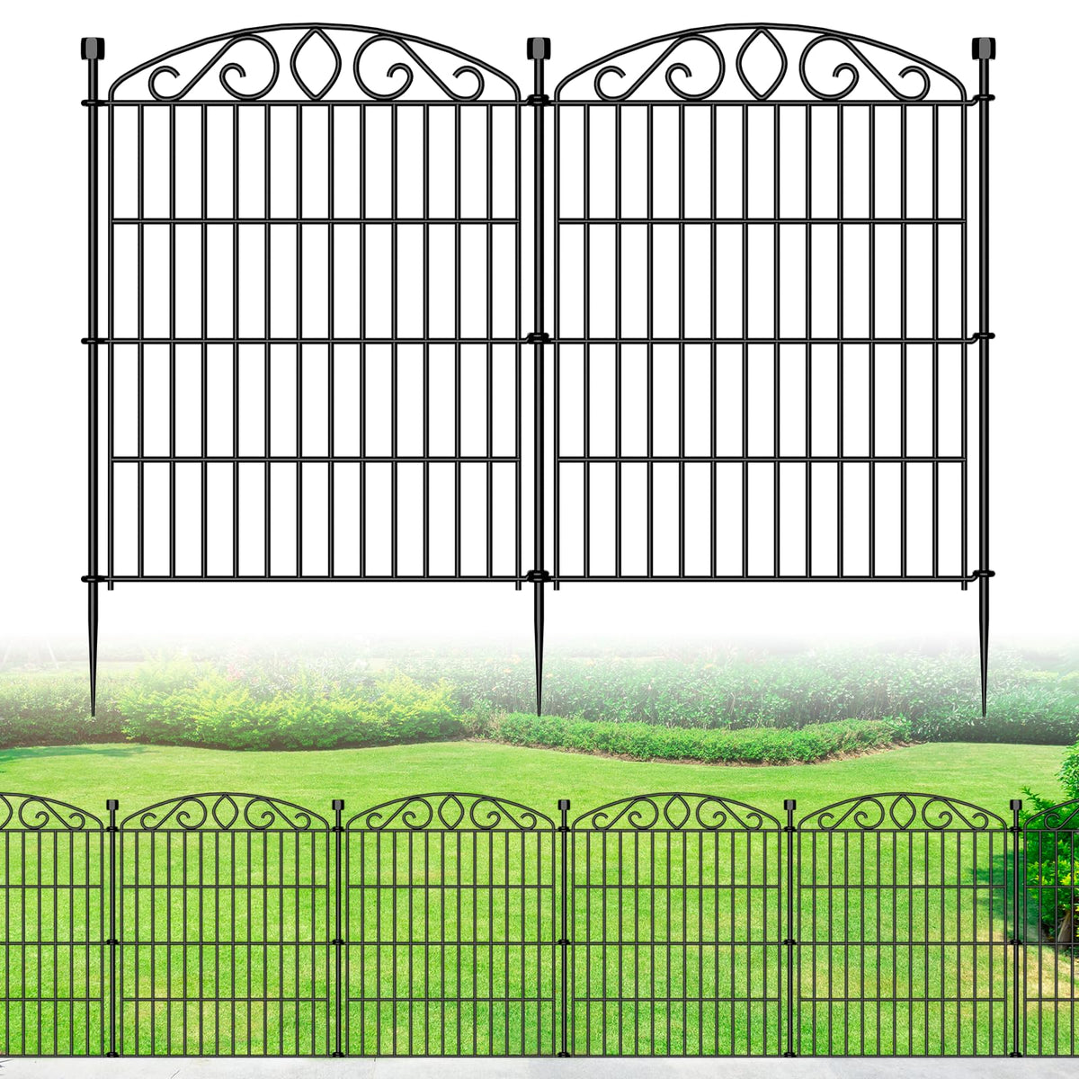 Bilibompa Garden Fence 12-Panel side view shows tall barrier for yard protection