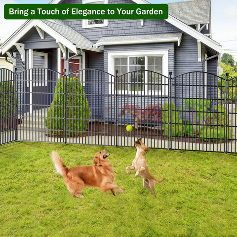 Bilibompa garden fence installed in a yard offering stylish protection.