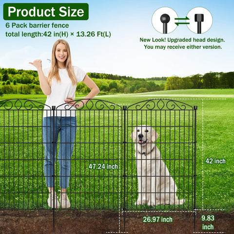 Bilibompa garden fence tall 42-inch height defines pet boundary.