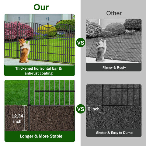 Bilibompa rustproof metal fence finish withstands weather