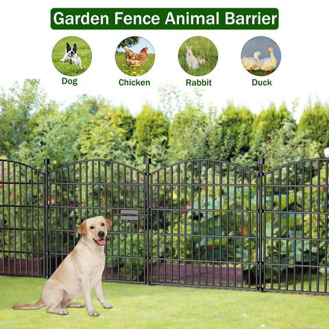 Bilibompa fence panel with 32 inches height helps pet containment in the yard