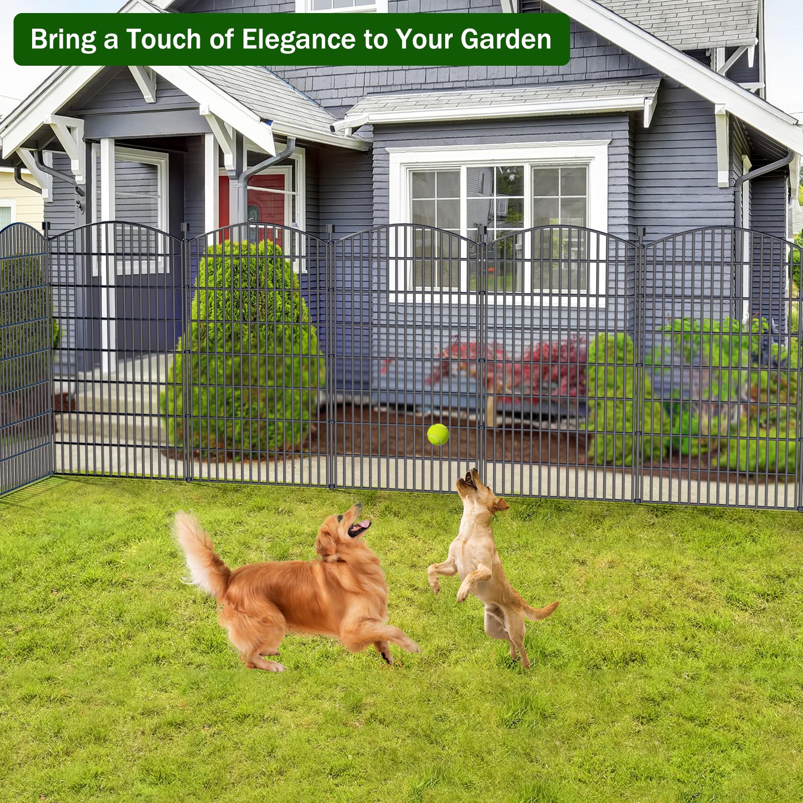 Bilibompa weather-resistant garden fence withstands rain and sun over time.