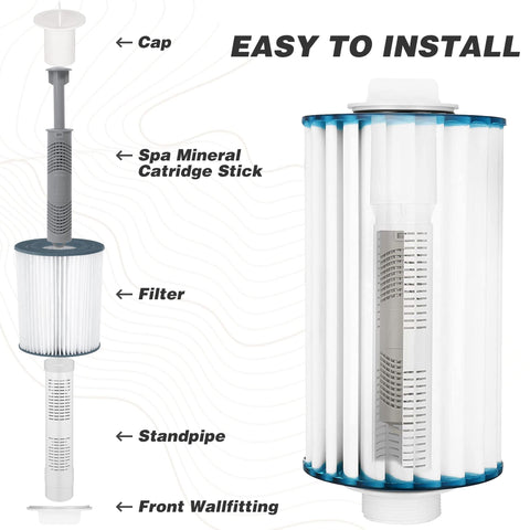 Bilinavy Spa Ag+ mineral stick with crystal-clear water visual and mineral balance