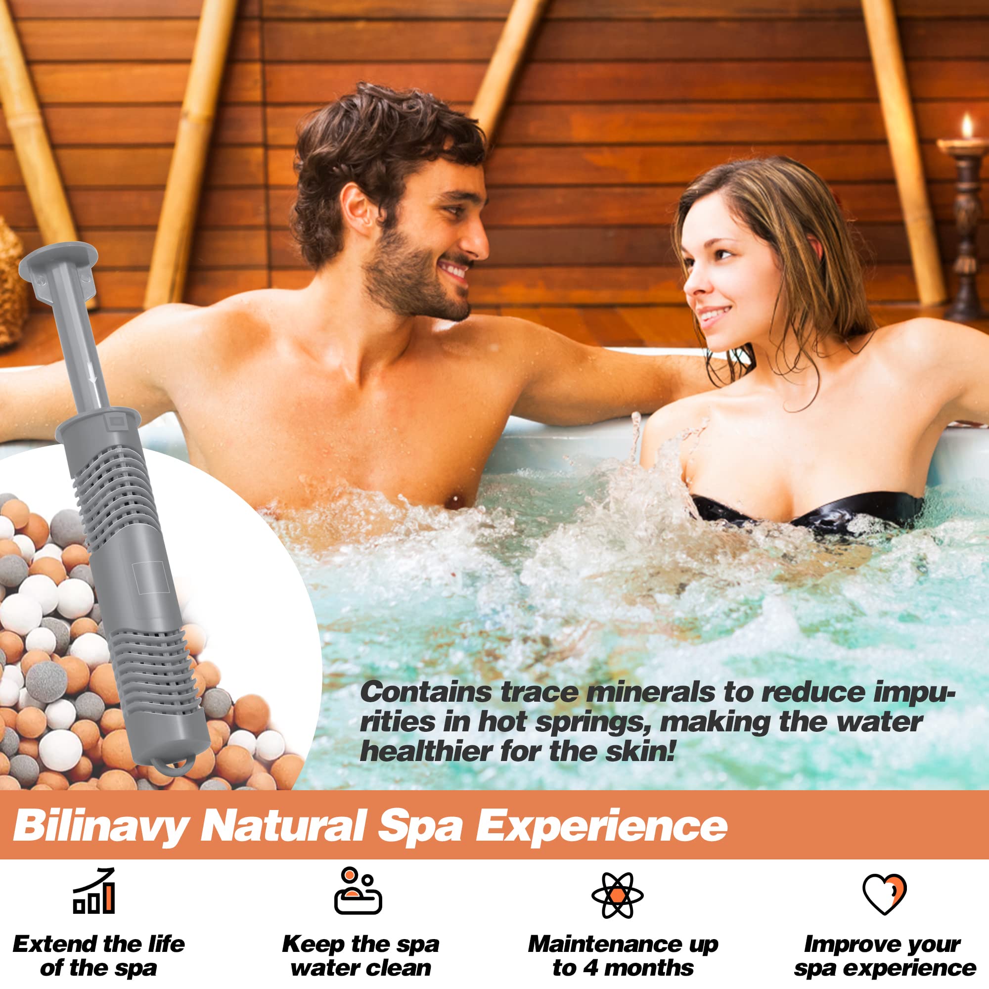 Bilinavy spa experience with mineral sticks simplifies spa maintenance