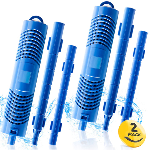 Bilinavy spa mineral sticks installed in a blue hot tub filter for clearer water.