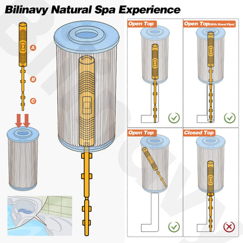 Bilinavy spa water clarity improves after mineral stick use