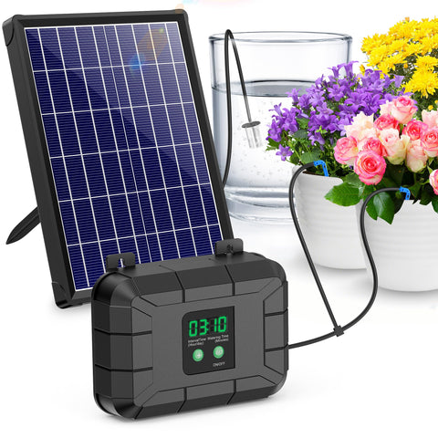 Biling automatic drip irrigation panel and controller for easy garden scheduling