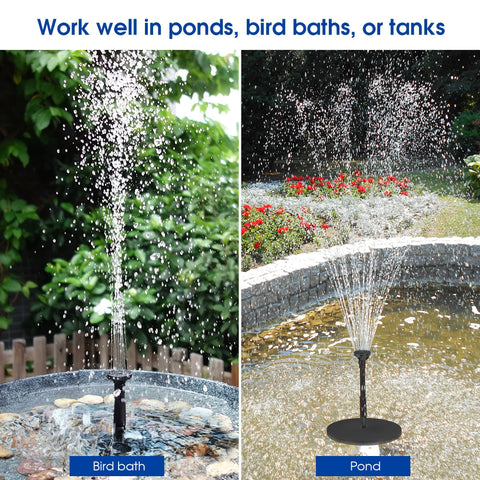 Biling ceramic-shaft pump runs quietly for a peaceful garden display.