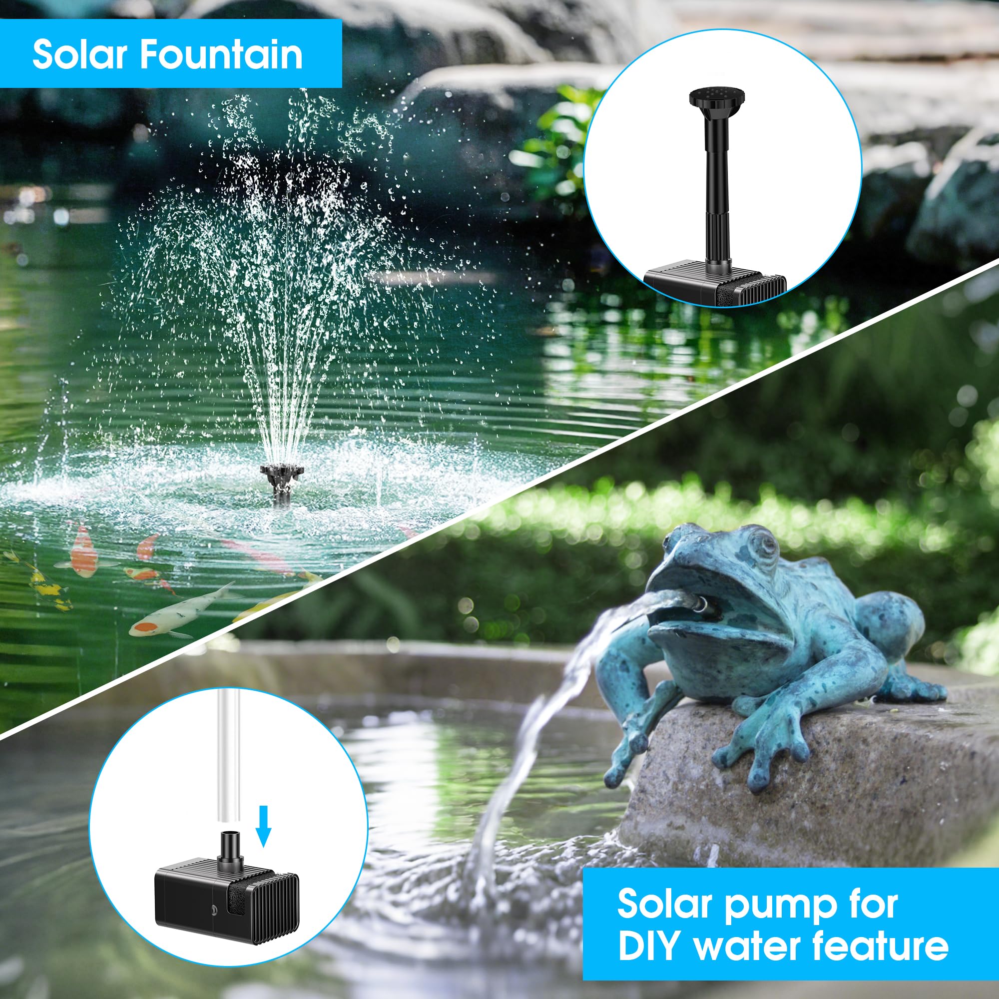 Biling DIY solar pump kit with tubing supports versatile water setups.