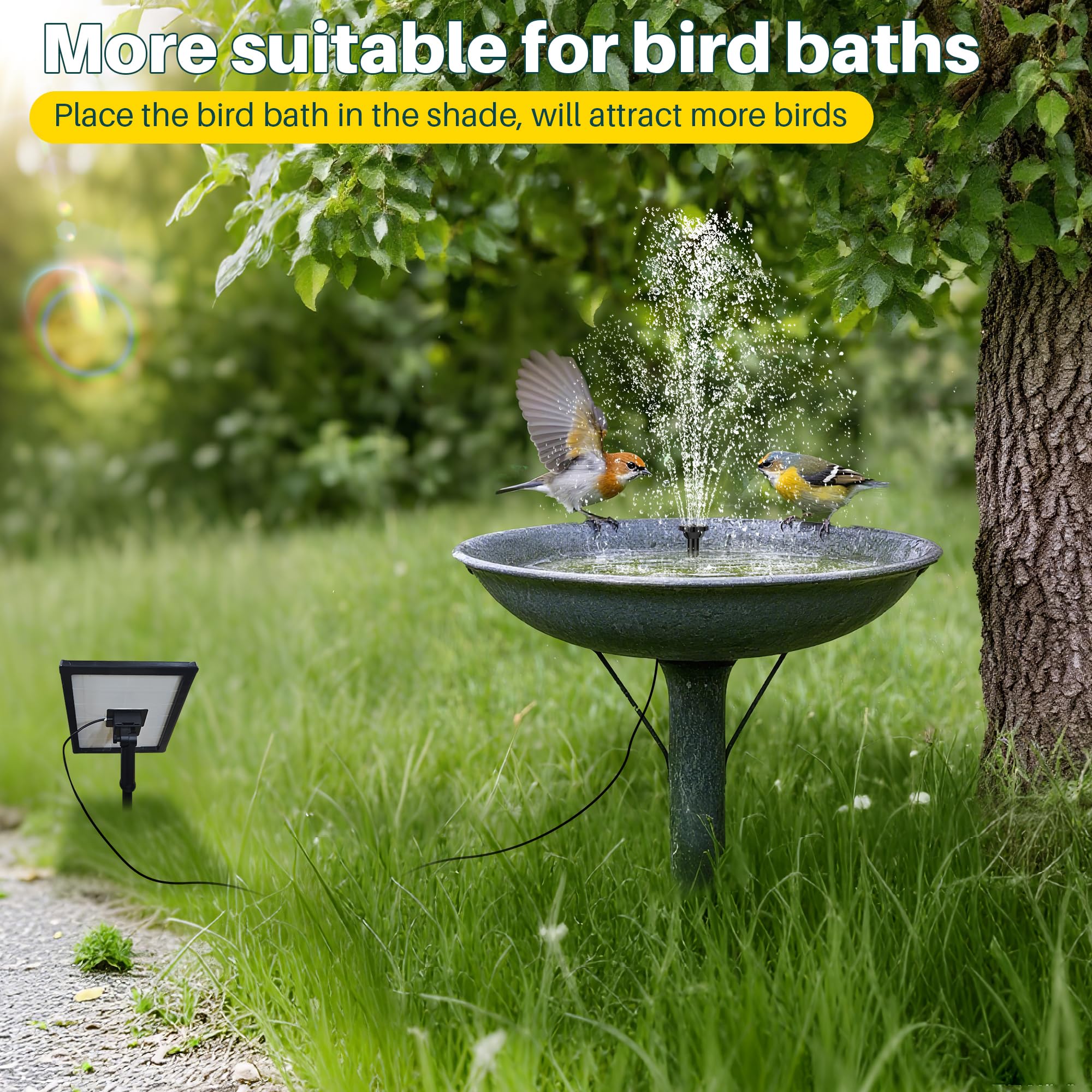 Biling double-layer nozzles display eight water forms for variety.